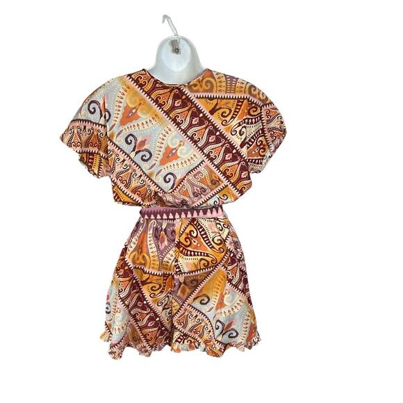 Industry Republic Clothing Geometric 100% Cotton Romper In Aztec Multi Large - Picture 3 of 10